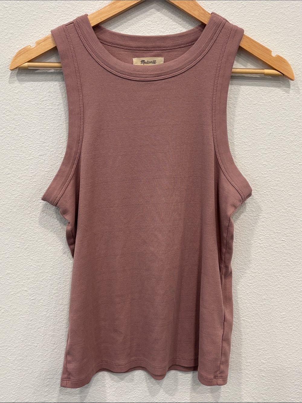 Two Madewell Womens Sleeveless Ribbed Tank in Mauve and Sage Size L